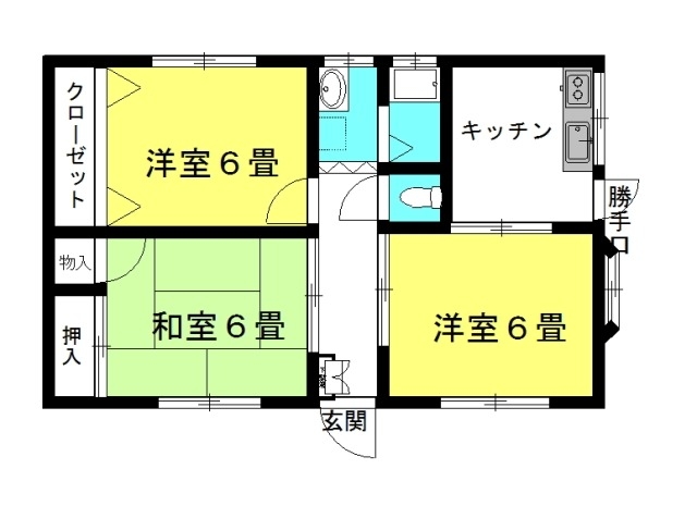 エバーグリーン・イシイ 1階の物件の間取図