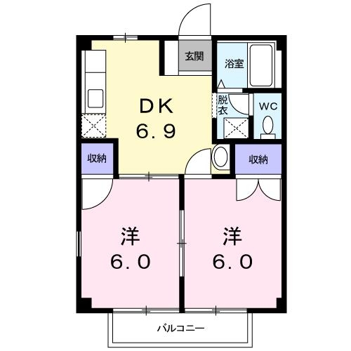 シティハイム 1階の物件の間取図