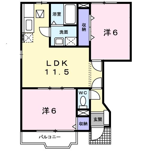 ロメオ　エステートⅠ 1階の物件の間取図