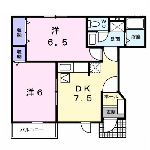 アルカンシエルⅡ 1階の物件の間取図