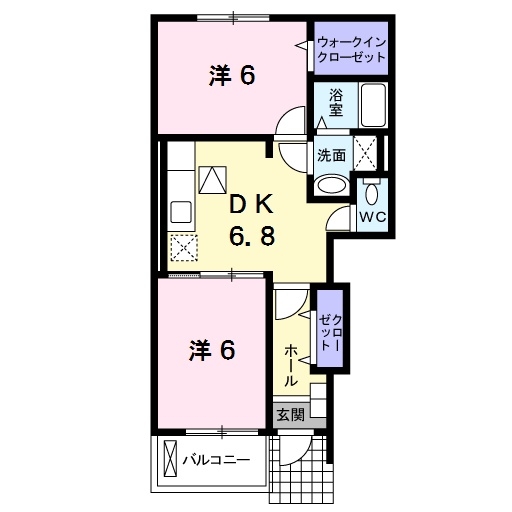 イーストブロードⅠ 1階の物件の間取図