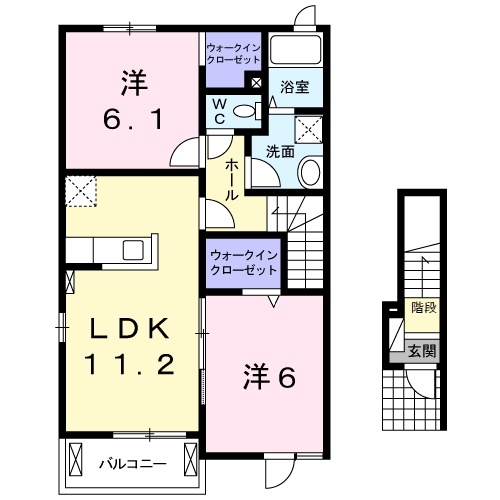 メゾンブリーズⅧ 2階の物件の間取図