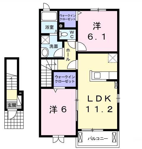 レジデンス　オオギⅡ 2階の物件の間取図