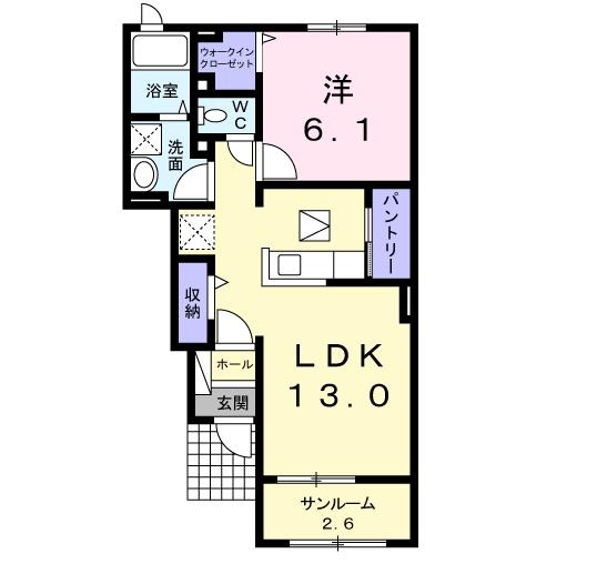 ゴールド　シュラインⅡ 1階の物件の間取図