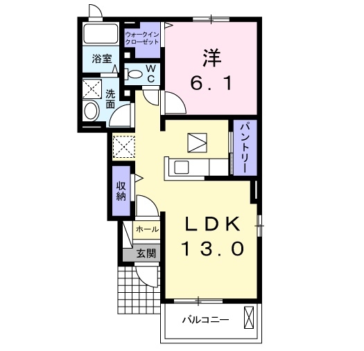 ゴールド　シュラインⅡ 1階の物件の間取図