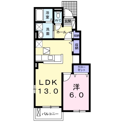 エルシェアートⅢ 1階の物件の間取図