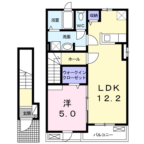 カーサミルト 2階の物件の間取図