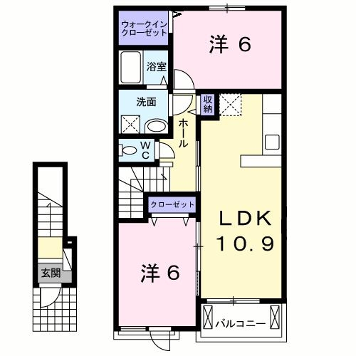 アルバⅠ 2階の物件の間取図