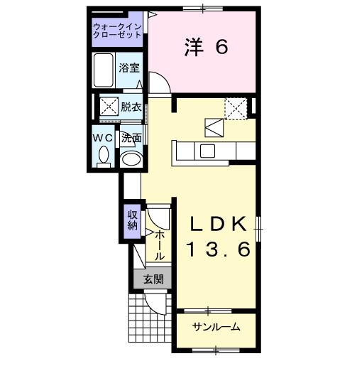 ＣＡＳＡ新扇１ 1階の物件の間取図