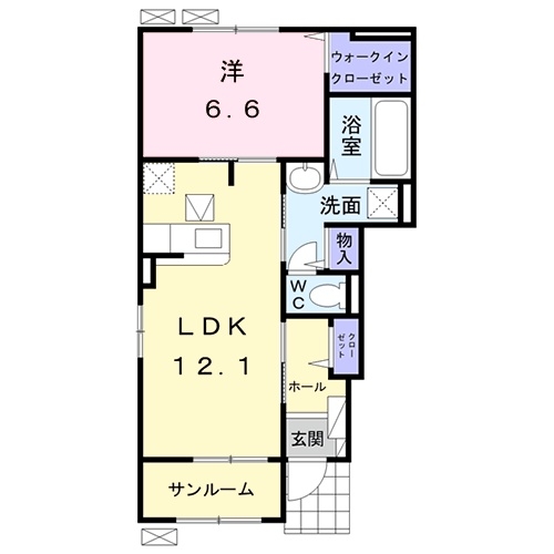 グラースメゾン　Ⅱ 1階の物件の間取図