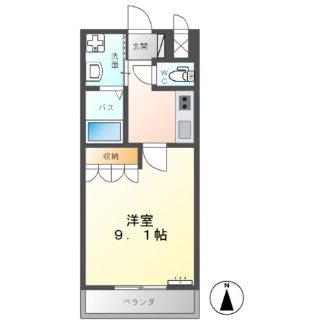 ティアラ　Ｆ・Ｉ　 2階の物件の間取図