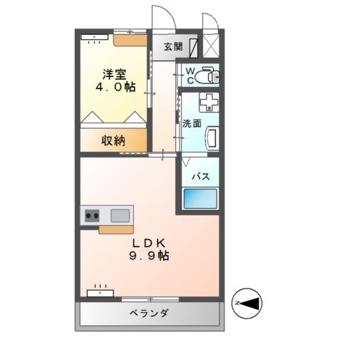 ウィン 2階の物件の間取図