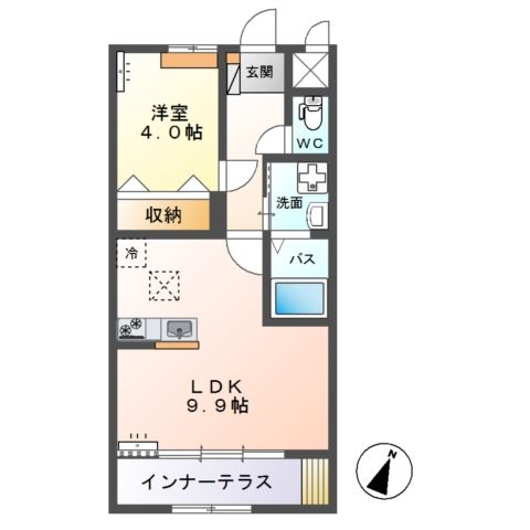 ラルク・アン・シェル 1階の物件の間取図