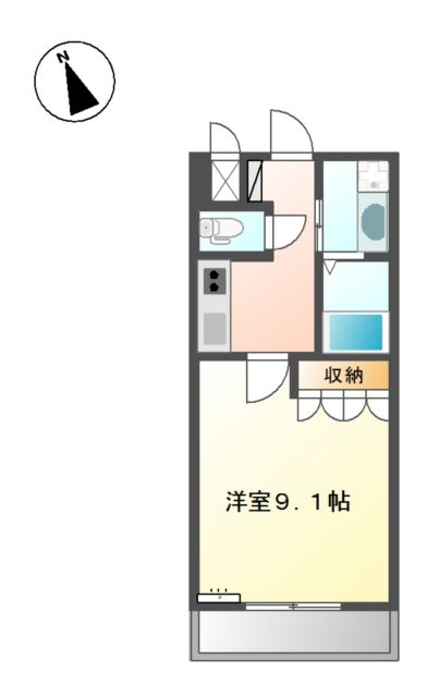 プリムロウズ 2階の物件の間取図