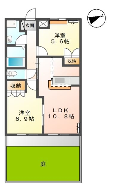 ルミエール 1階の物件の間取図