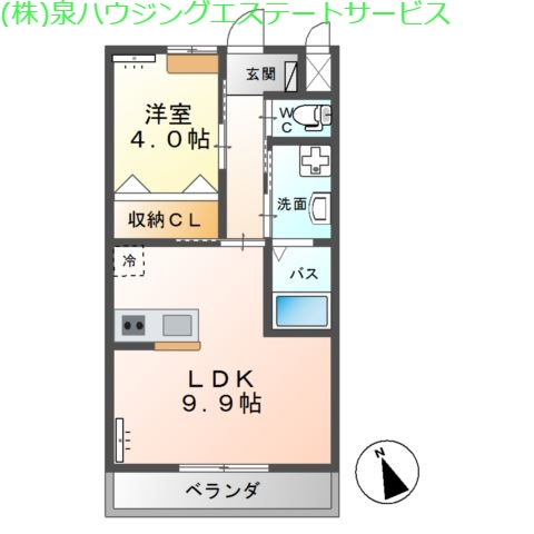 カーサ・グランディール 2階の物件の間取図