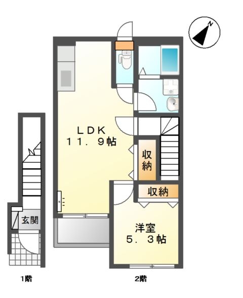 Ｌａ-recolte（ラ・レコルト） 2階の物件の間取図