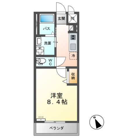 Ｓｕｚｕｒａｎ　Ｓｔｒａｄａ 2階の物件の間取図