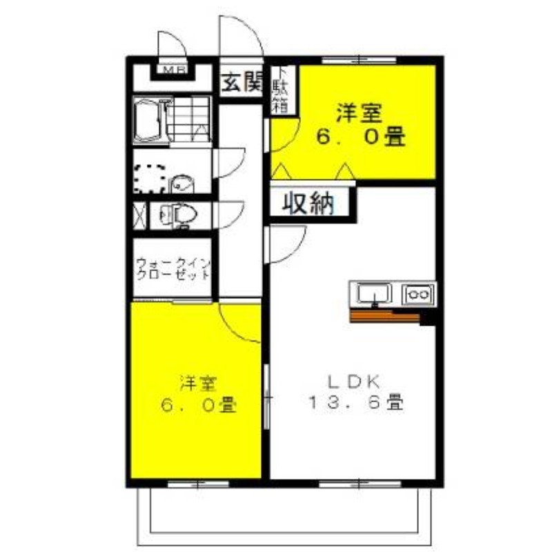 シティコートⅡ 3階の物件の間取図