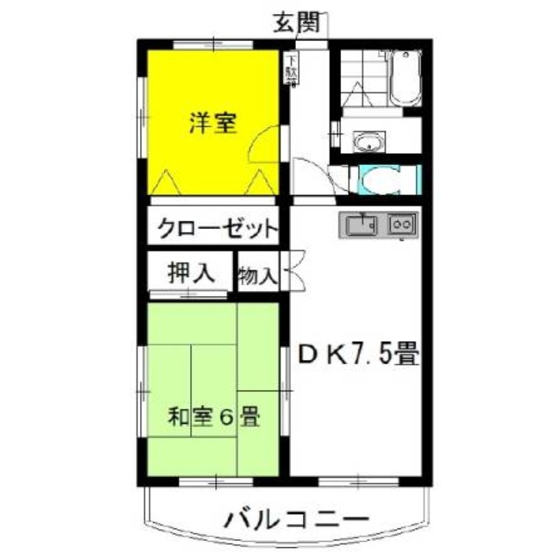 パルク・エクセラン 1階の物件の間取図