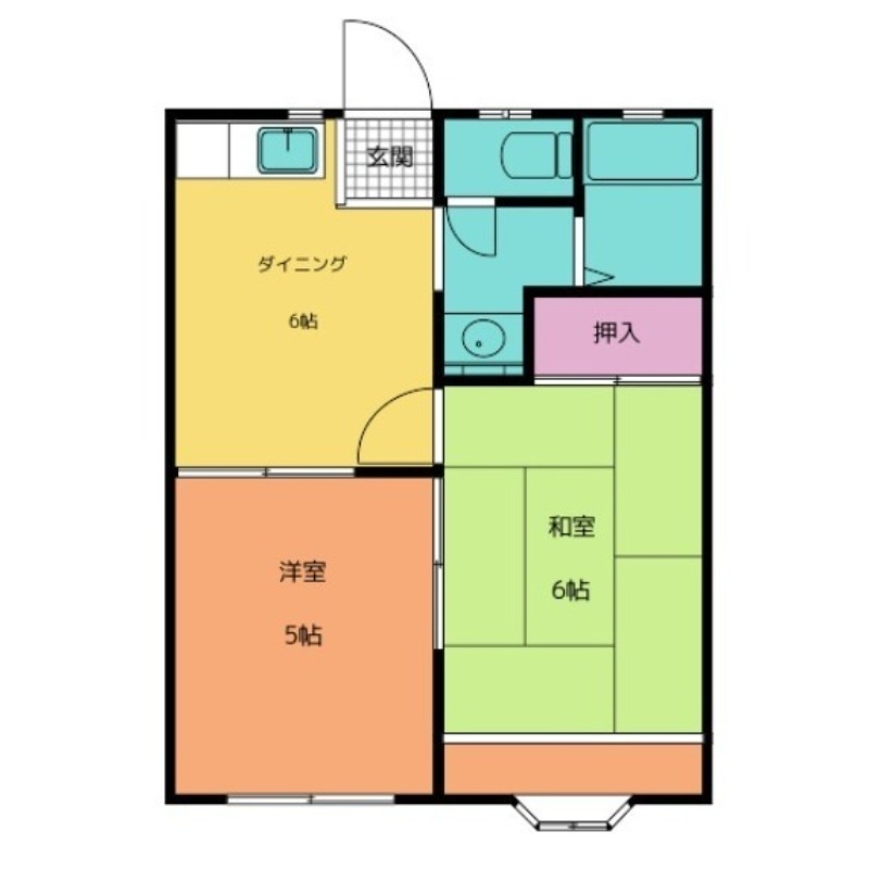 ヤングハウスＣ棟 1階の物件の間取図