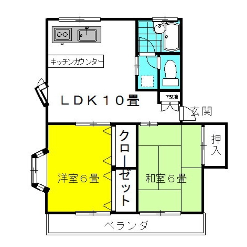 ラッキースタッグ･Pt.Ⅰ 2階の物件の間取図