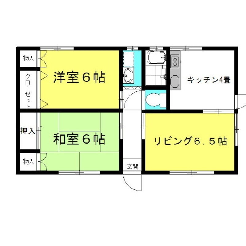 ヴィラ・秋桜 1階の物件の間取図