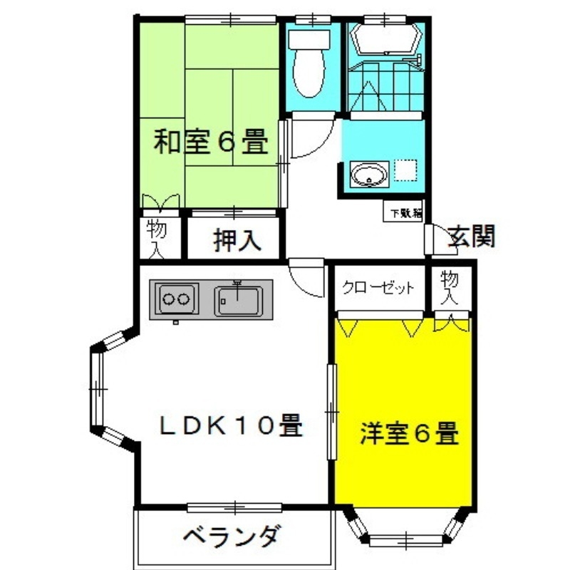 ラッキースタッグ･Pt.Ⅱ 2階の物件の間取図