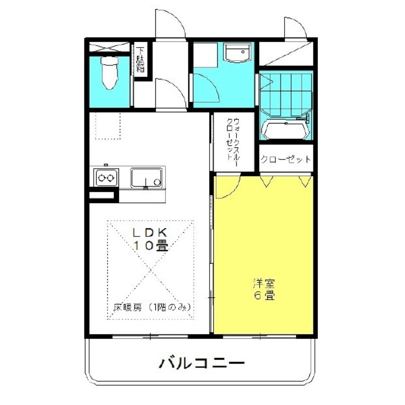 ラフェリアーナ・kisakiⅡ 1階の物件の間取図