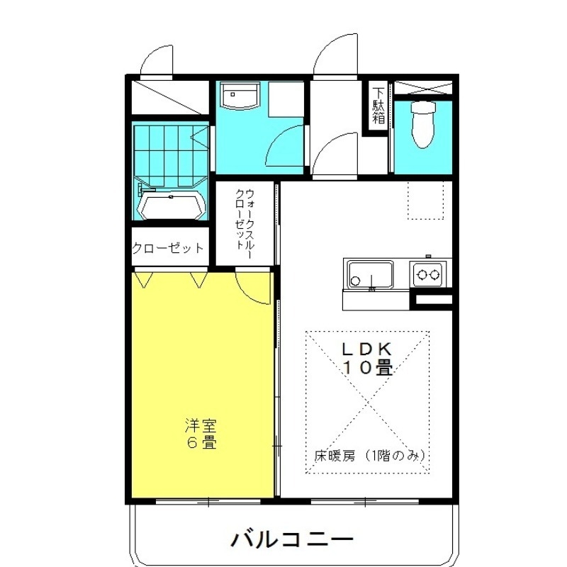 ラフェリアーナ・kisakiⅡ 2階の物件の間取図