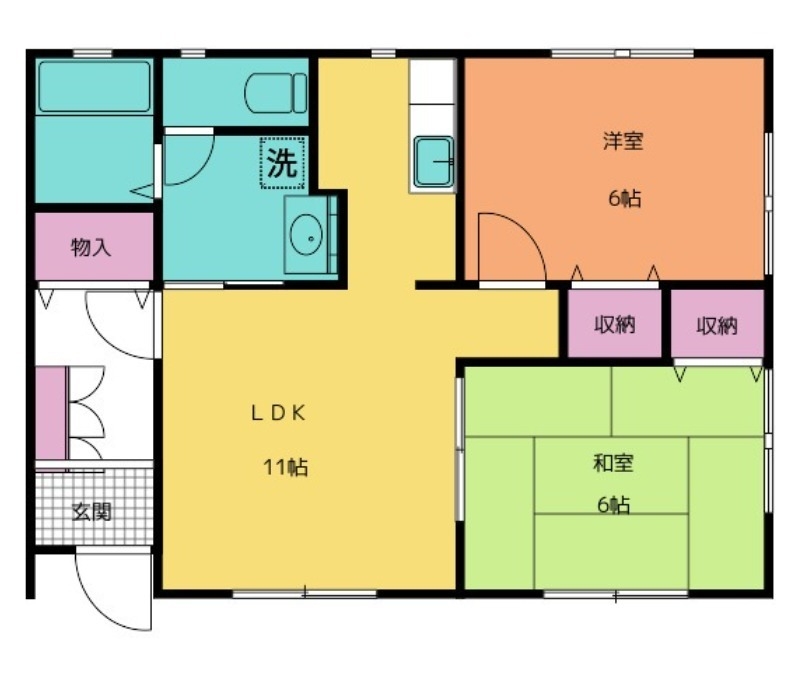 ガーデン・向日葵 1階の物件の間取図