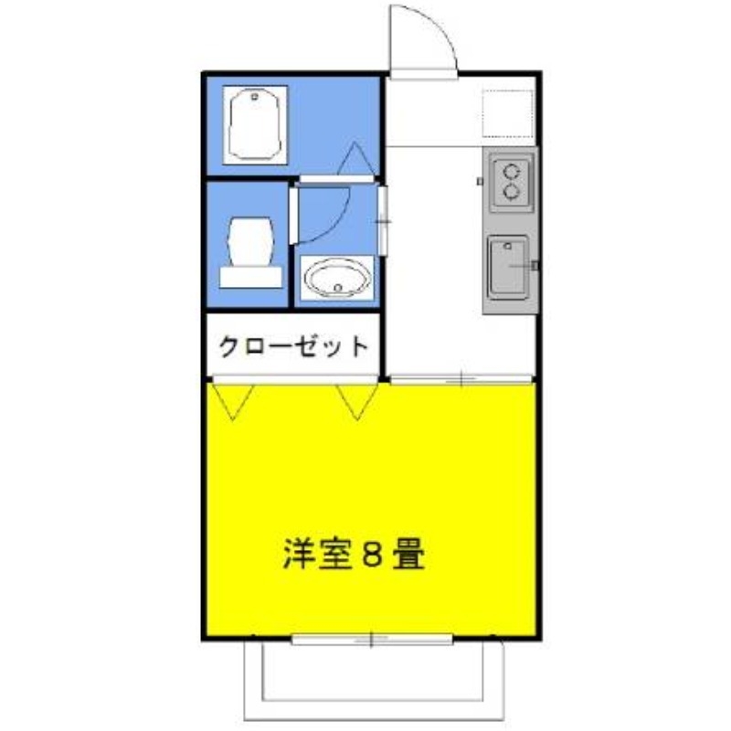 グラシアスＷｅｓｔ 1階の物件の間取図