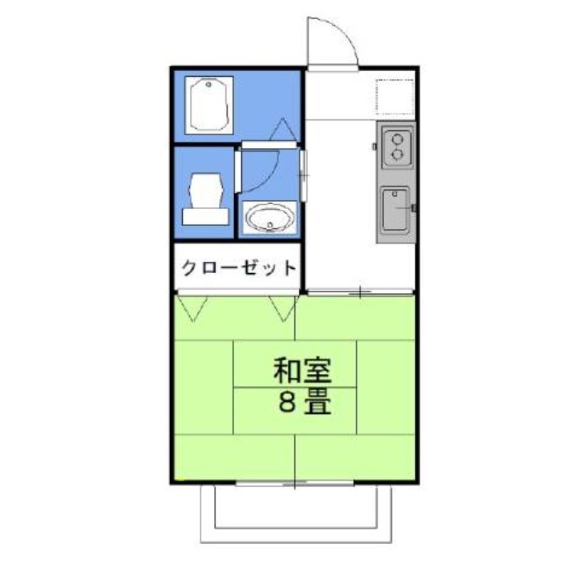 グラシアスＷｅｓｔ 2階の物件の間取図