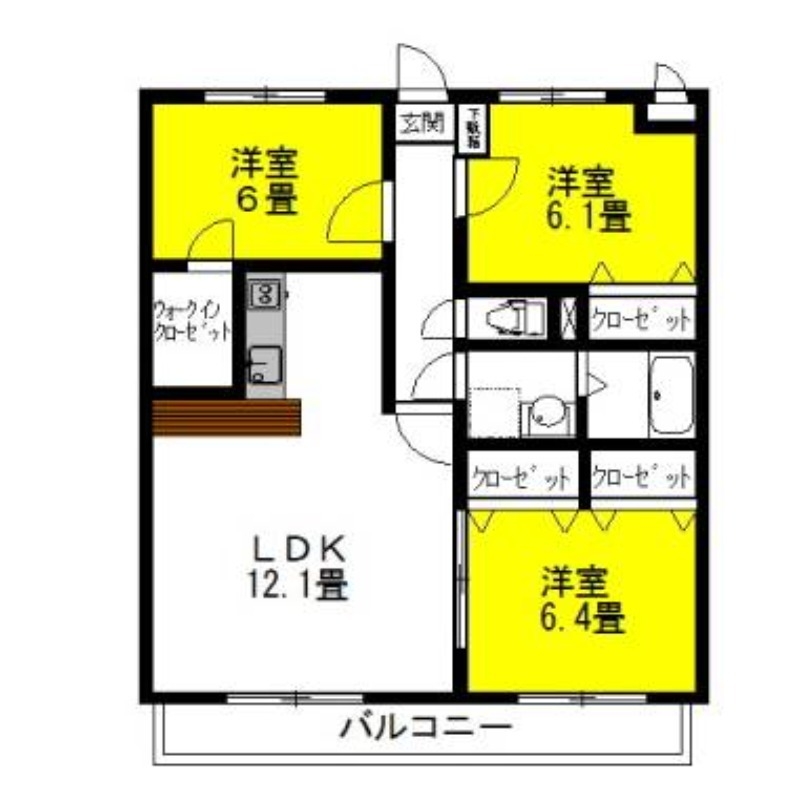 セントラル・フェスタⅣ 3階の物件の間取図