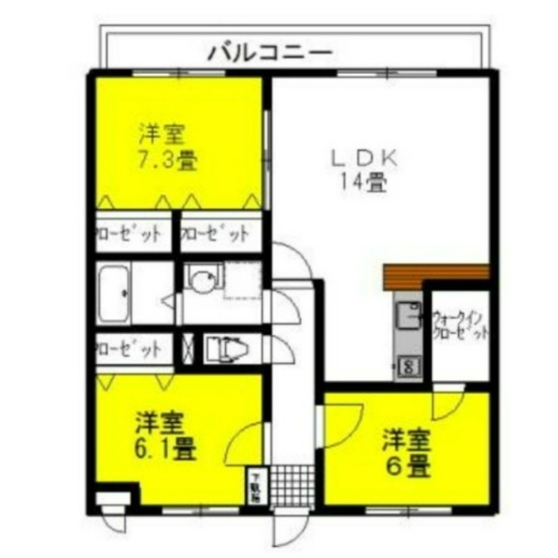 シティコートⅠ 1階の物件の間取図