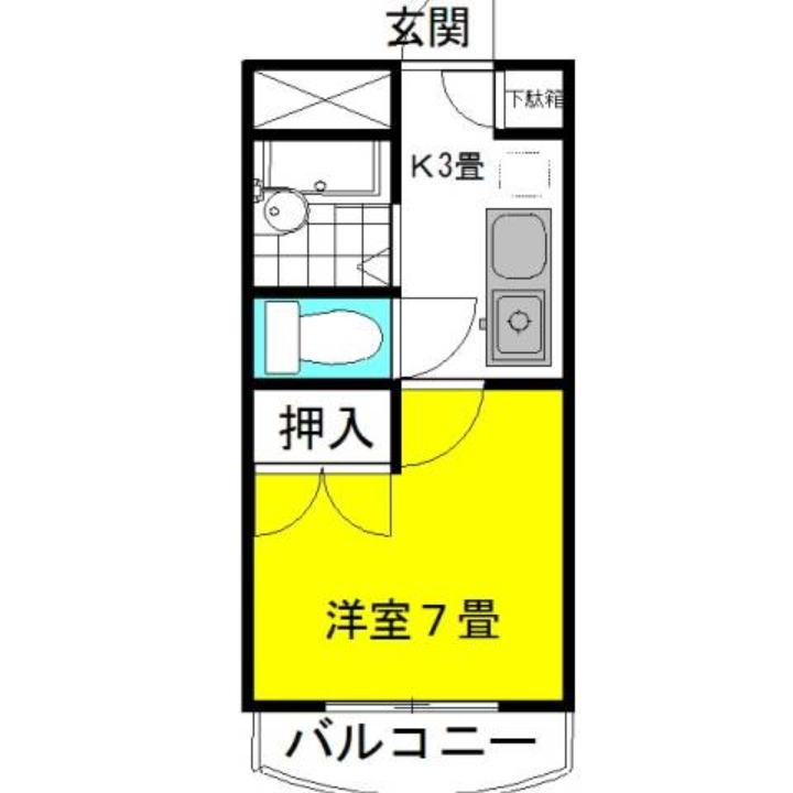 ミ・プリマヴェーラ 3階の物件の間取図