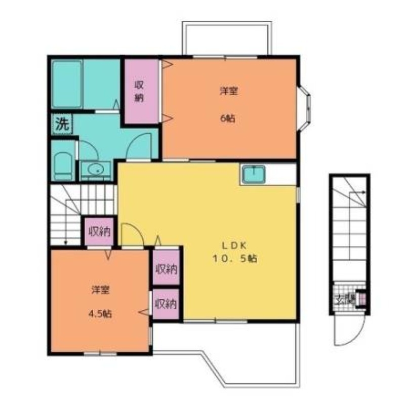 メゾン　ド　アヴェニュー 2階の物件の間取図