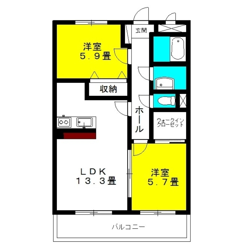 ラ・フォンテ　エクセレント 1階の物件の間取図