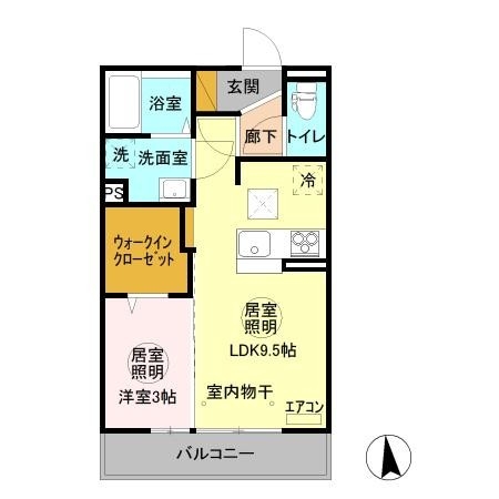 フォレストメゾン堀割 1階の物件の間取図