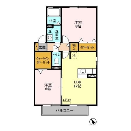 カプチーノ　G 2階の物件の間取図