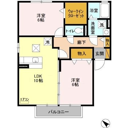 ヴァン・ボナール　B 1階の物件の間取図