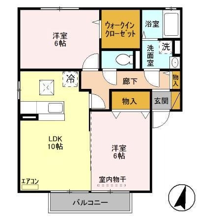 ロイヤルスクエア　Ａ 1階の物件の間取図