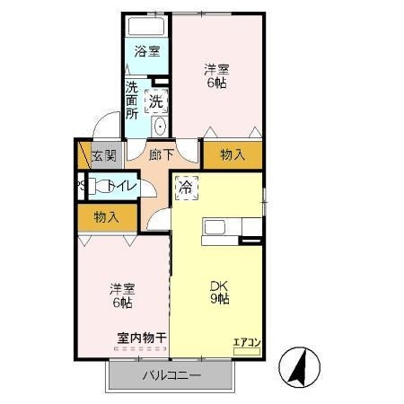 ロイヤルスクエア　Ｃ 2階の物件の間取図