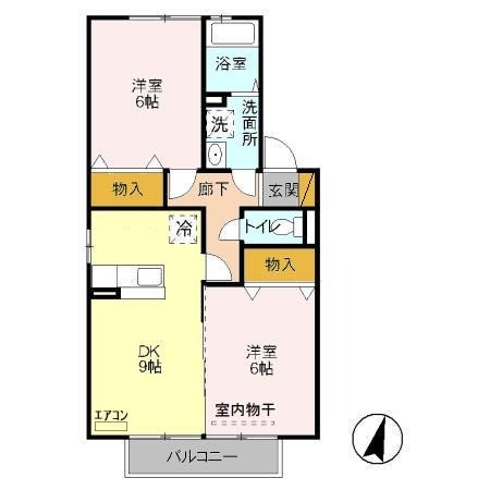 ロイヤルスクエア　Ｃ 2階の物件の間取図