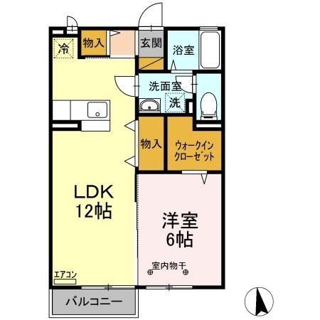 ウェルネス 2階の物件の間取図