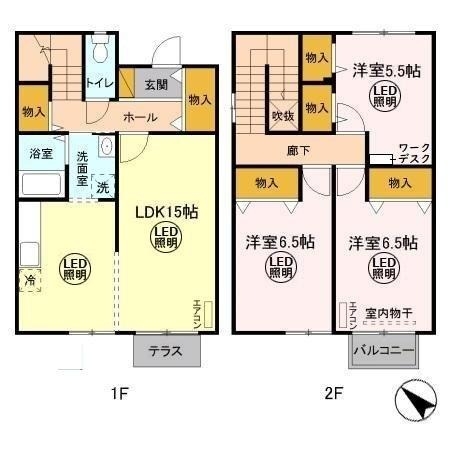 サンパティーク 1階の物件の間取図