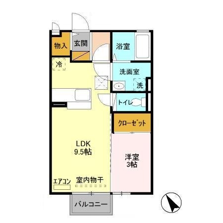 ユーメ・ハイム 1階の物件の間取図