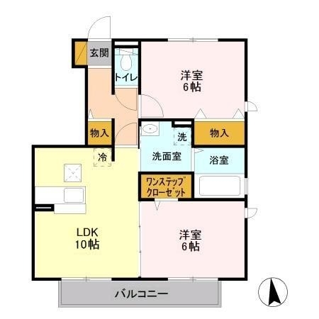 グラン・ジュテ　B 1階の物件の間取図