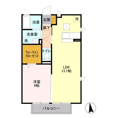 グラン・ジュテ　C 1階の物件の間取図