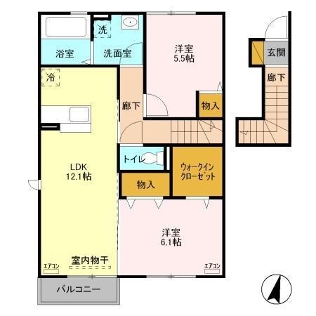 ロイヤルスクエア　Ｅ 1階の物件の間取図